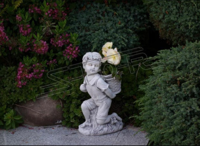 Junge Bub 40cm Figur Statue Figuren Skulptur Statuen Garten